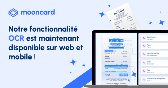 L’OCR pour les notes de frais sur l’appli web de Mooncard